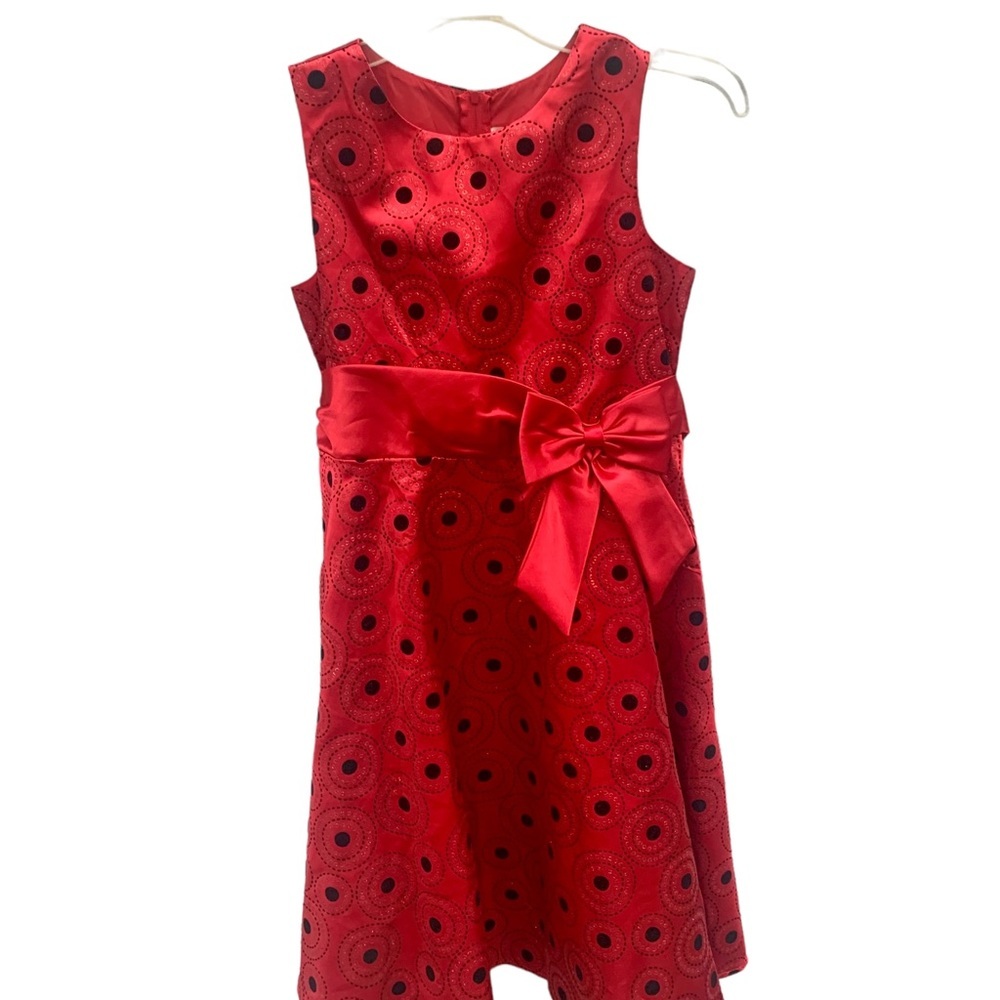 Rare Editions Girls Dresses Red & Black Lace Holiday Dress Size 14